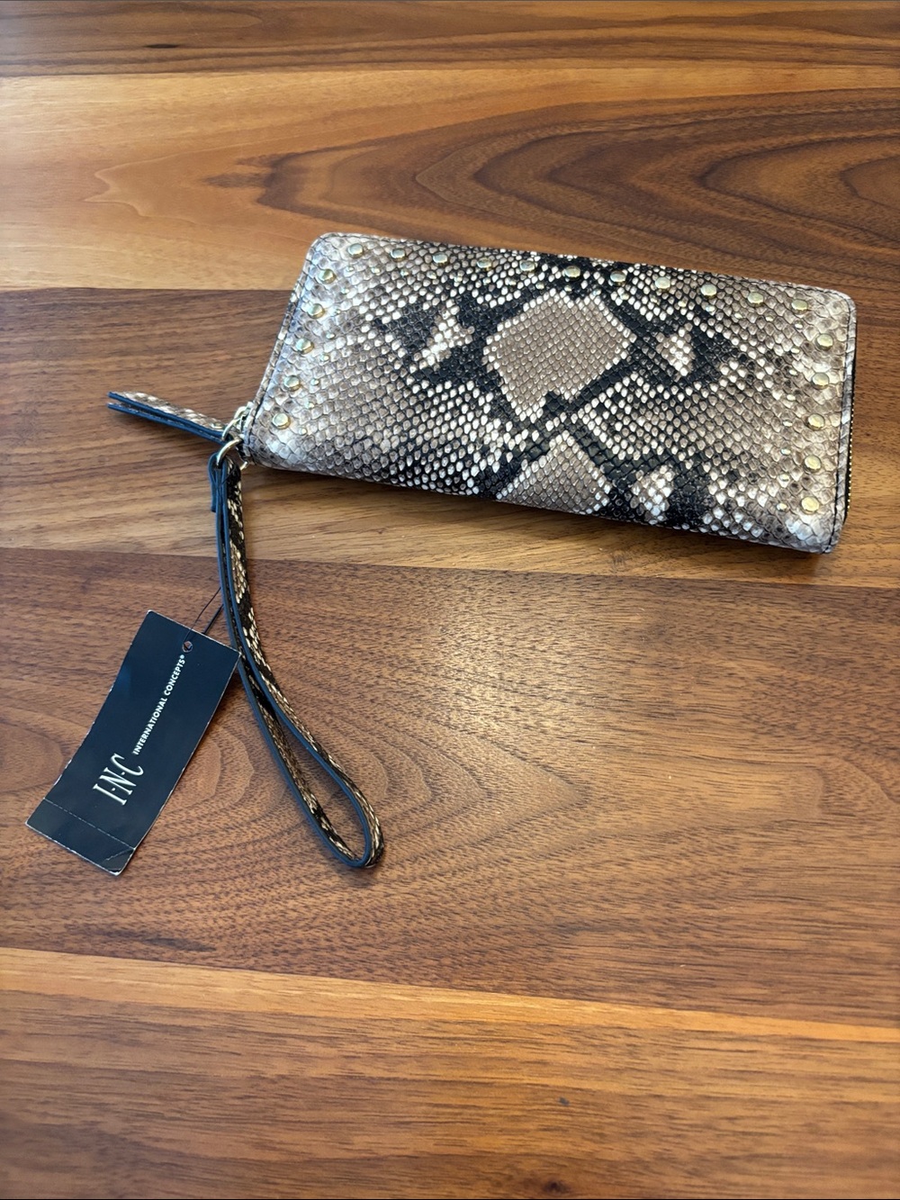 NWT New INC Snake Skin Hazell Wallet Wristlet
